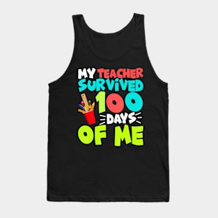 100 DAYS OF SCHOOL Boys Girls Kids Teacher  Funny School Tank Top